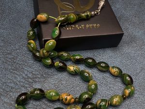 تسبیح سندلوس سبز پرچمی
